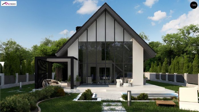 Проєкт будинку U440 - З мансардним поверхом дома в Україні