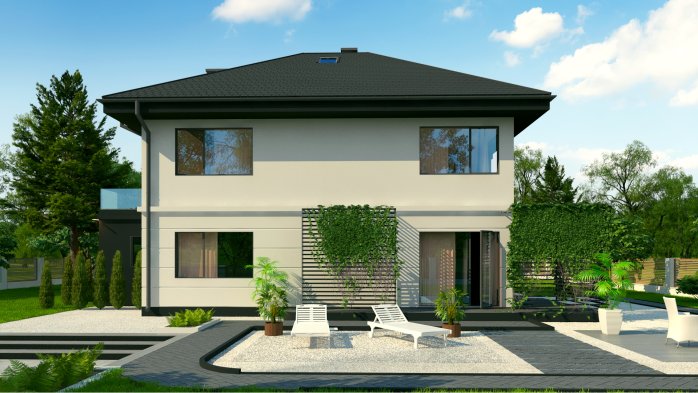 Проєкт будинку Ux10 v1 PK - Двоповерхові дома в Україні