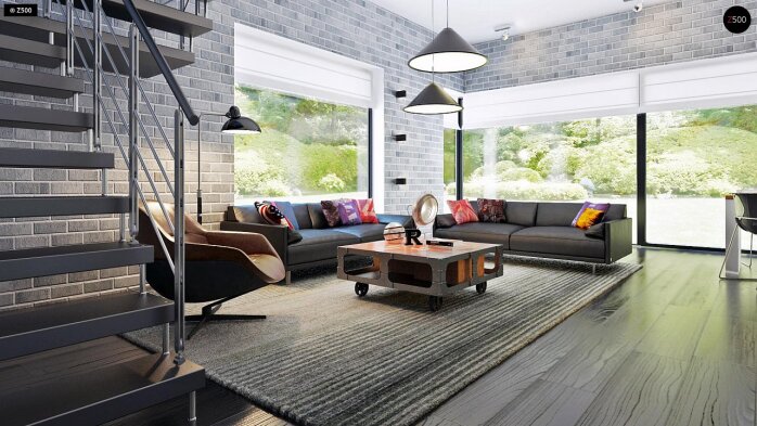 Проект дома Ux63 s - 4 Двухэтажные дома в Украине