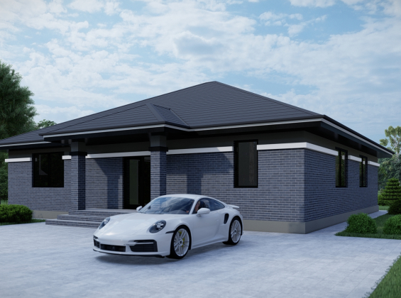 Проект дома без гаража DBT 483