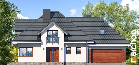 Проєкт будинку Будинок в сливах 2 (Г2) - З мансардним поверхом дома в Україні