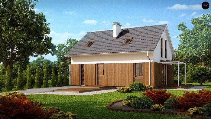 Проект дома U213 - 3 С мансардным этажом дома в Украине