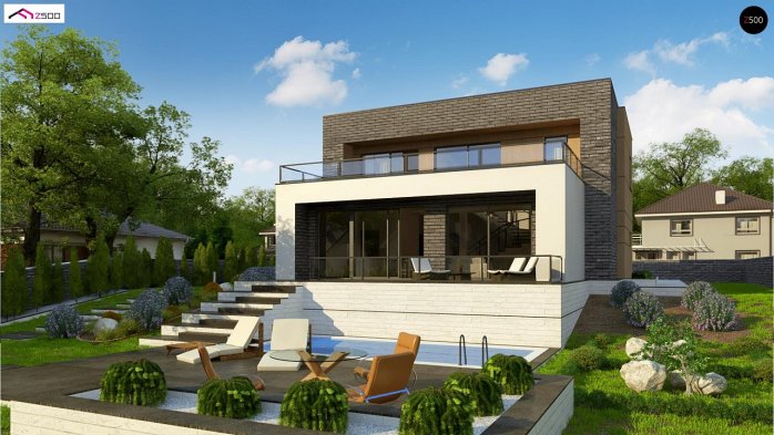 Проєкт будинку Ux155 - Двоповерхові дома в Україні