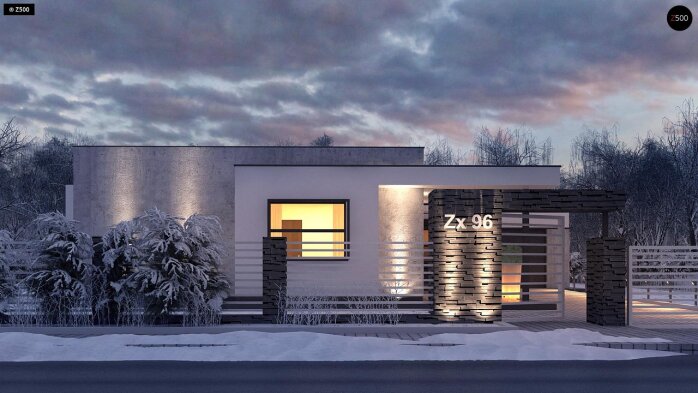 Проєкт будинку Ux96 - Одноповерхові дома в Україні