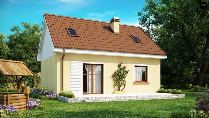 Проект дома U32 - 2 С мансардным этажом дома в Украине