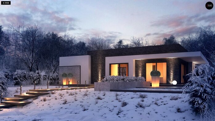 Проєкт будинку Ux96 - Одноповерхові дома в Україні