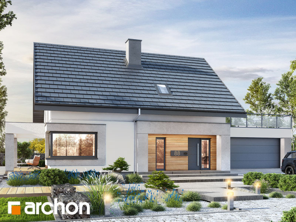 Проєкт будинку Будинок в ізопірумі 7 (Г2) - З мансардним поверхом дома в Україні