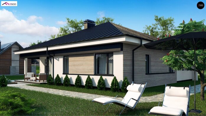 Проєкт будинку U200 BG - Одноповерхові дома в Україні
