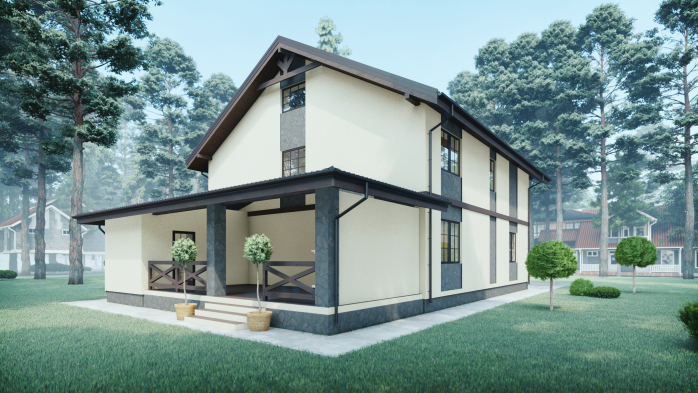 Проект дома DBT 242 - 5 Двухэтажные дома в Украине