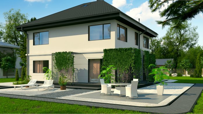 Проєкт будинку Ux10 v1 PK - Двоповерхові дома в Україні