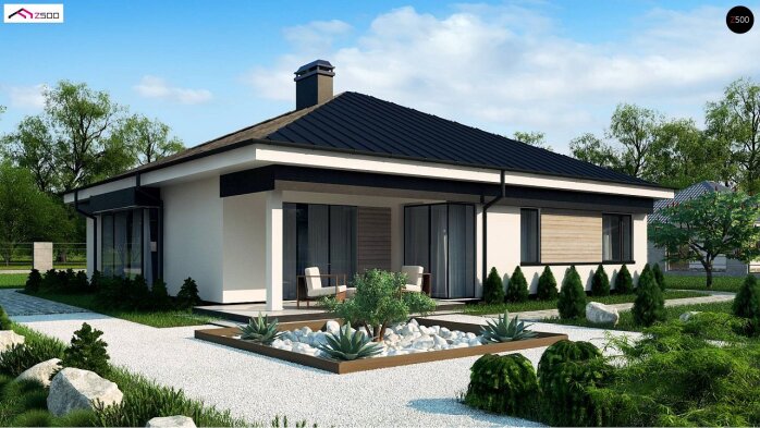 Проєкт будинку U200 BG - Одноповерхові дома в Україні