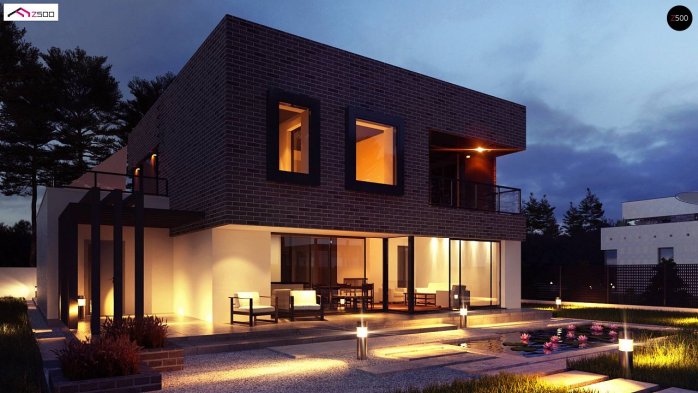 Проєкт будинку Ux255 - Двоповерхові дома в Україні