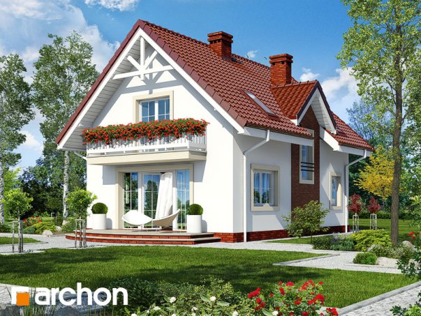 Проєкт будинку Будинок в кориандрі 2 (Г) вер.2 - З мансардним поверхом дома в Україні