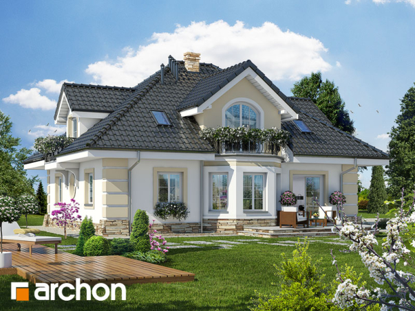 Проєкт будинку Будинок в діброві (Г2П) вер.2 - З мансардним поверхом дома в Україні