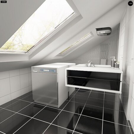 Проект дома U119 - 23 С мансардным этажом дома в Украине