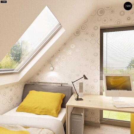 Проєкт будинку U216 GL - З мансардним поверхом дома в Україні