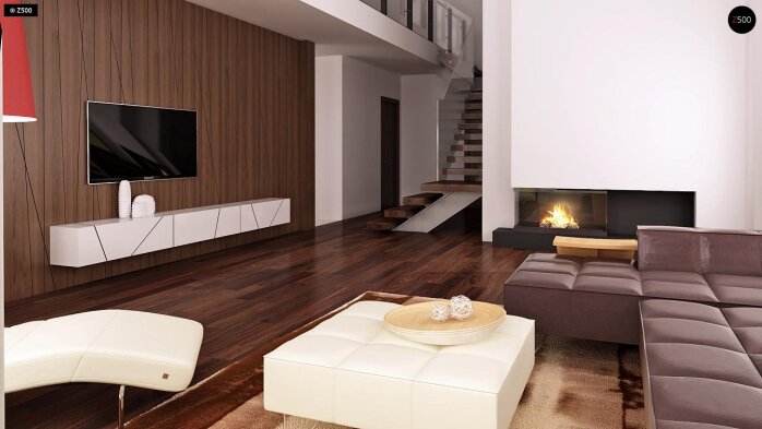 Проєкт будинку Ux50 - З мансардним поверхом дома в Україні