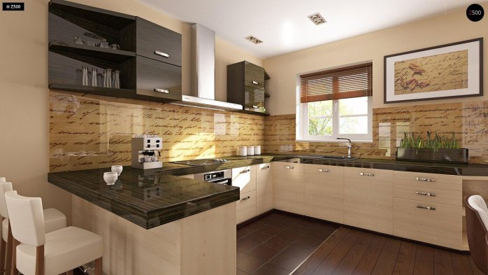 Проект дома U18 k - 6 С мансардным этажом дома в Украине