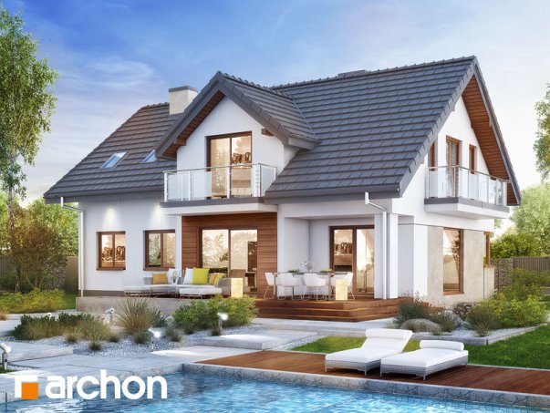 Проект дома Дом в кортландах (Г2) - 2 С мансардным этажом дома в Украине