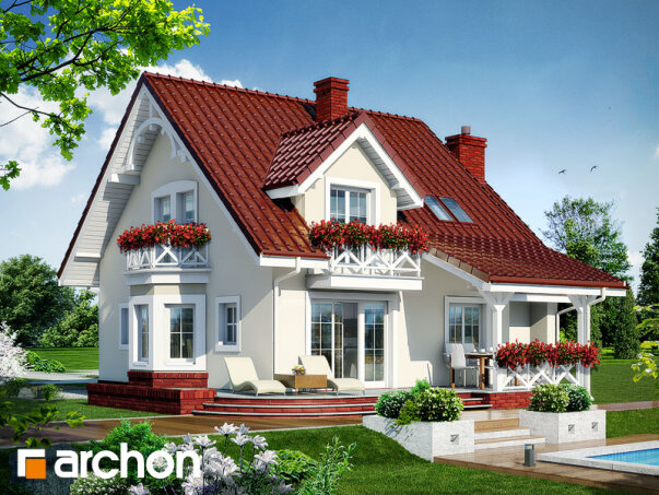 Проект дома Дом в тамарисках 4 вер.2 - 2 С мансардным этажом дома в Украине