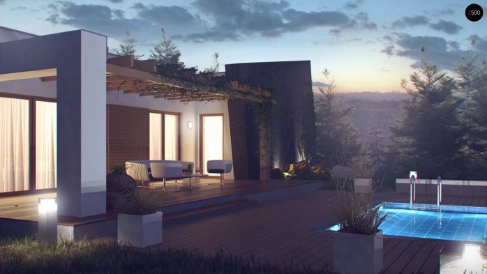 Проєкт будинку Ux106 - Одноповерхові дома в Україні