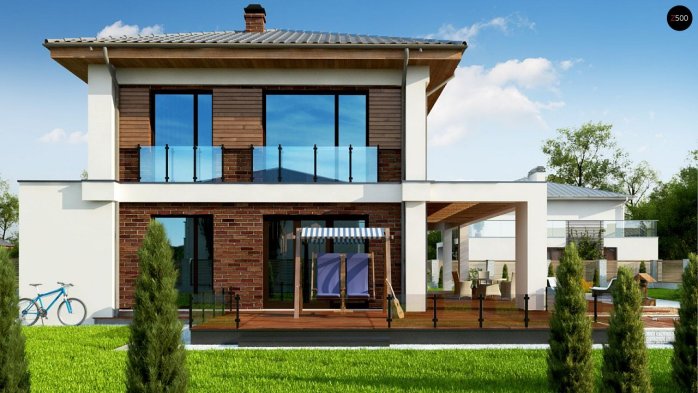 Проєкт будинку Uu4 - Двоповерхові дома в Україні