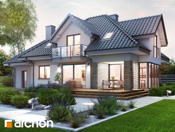 Проєкт будинку Будинок в сливах (Г) - З мансардним поверхом дома в Україні