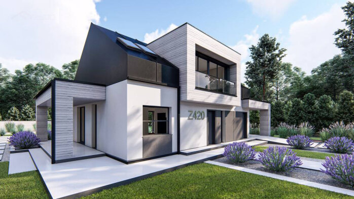 Проект дома U420 - 7 С мансардным этажом дома в Украине