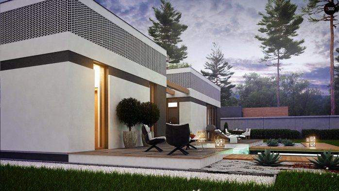 Проєкт будинку Ux119 - Одноповерхові дома в Україні