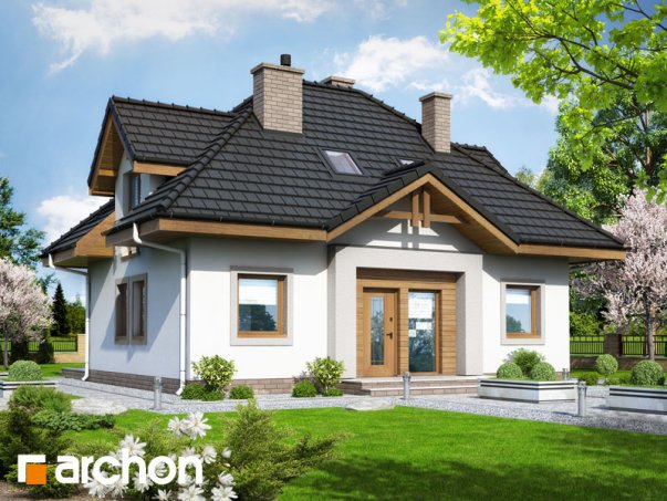 Проект дома Дом в незабудках (H) вер.2 - 2 С мансардным этажом дома в Украине