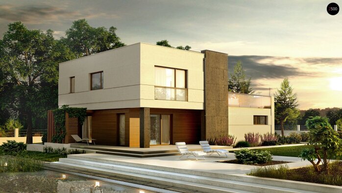 Проєкт будинку Ux54 - Двоповерхові дома в Україні