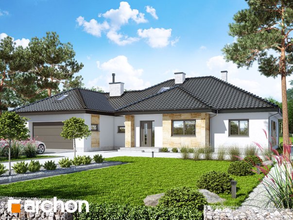 Проєкт будинку Будинок в акебіях 5 - З мансардним поверхом дома в Україні