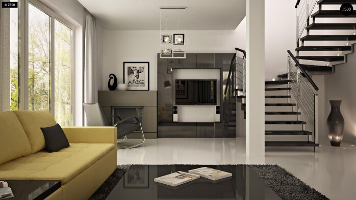 Проект дома U119 - 4 С мансардным этажом дома в Украине