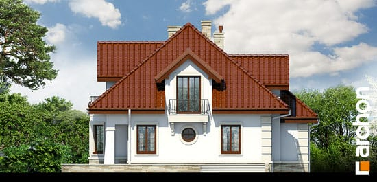 Проєкт будинку Будинок під туями вер.2 - З мансардним поверхом дома в Україні