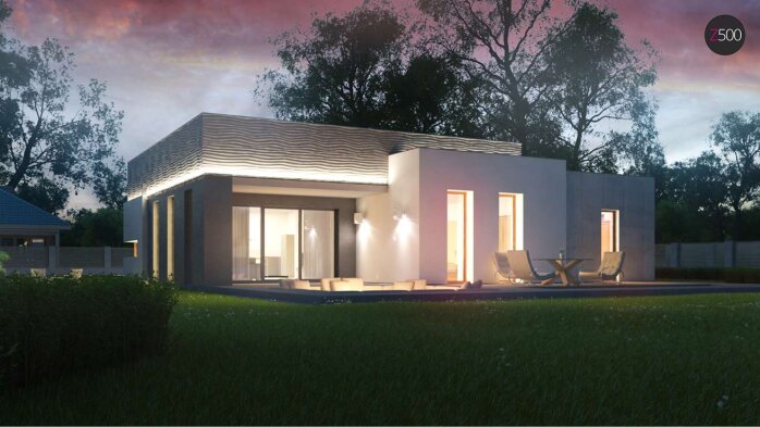 Проєкт будинку Ux56 - Одноповерхові дома в Україні