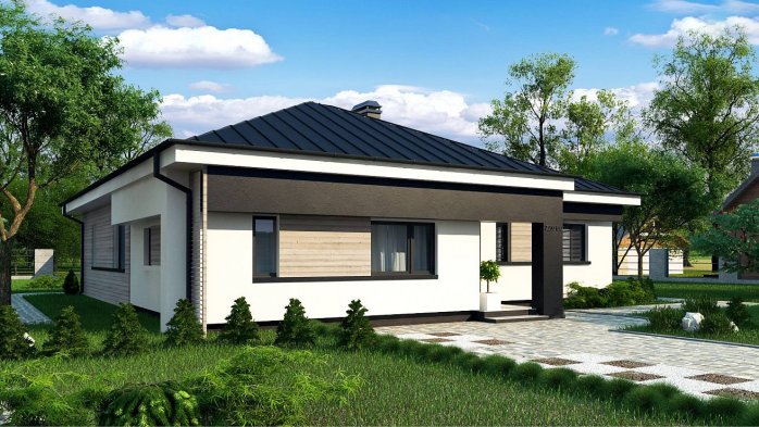 Проект дома U200 BG v2 - 1 Одноэтажные дома в Украине