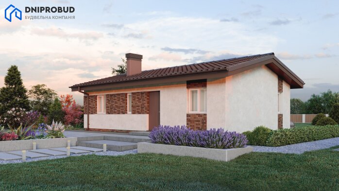 Проект дома DBE 1 - 4 Одноэтажные дома в Украине