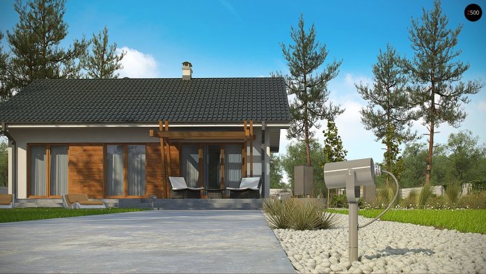 Проект дома U308 - 3 Одноэтажные дома в Украине