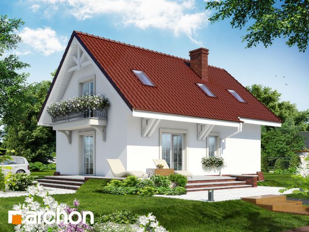 Проєкт будинку Будинок в портулаках вер.3 - З мансардним поверхом дома в Україні