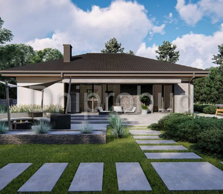 Одноповерховий будинок з цегляним оздобленням у с. Мала Солтанівка