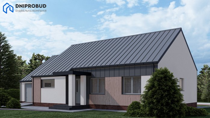 Проект дома Db 22 - 4 Одноэтажные дома в Украине