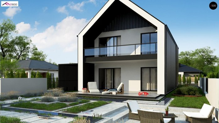 Проєкт будинку U442 - З мансардним поверхом дома в Україні