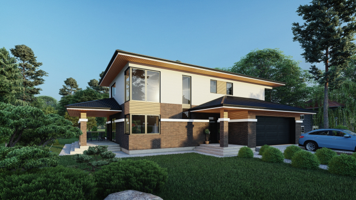 Проєкт будинку DBT 380 - Двоповерхові дома в Україні