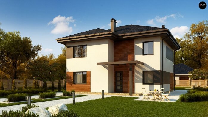 Проєкт будинку Uu1 - Двоповерхові дома в Україні