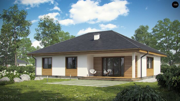 Проєкт будинку U35 BG - З мансардним поверхом дома в Україні