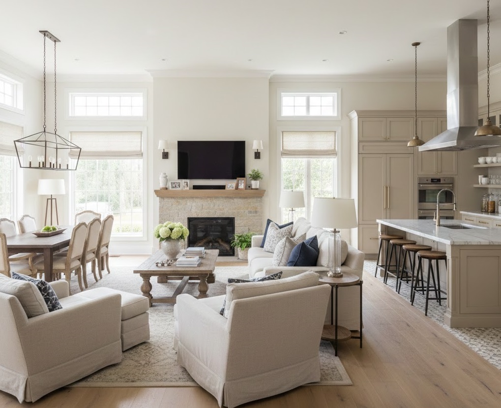 Американский дизайн интерьера