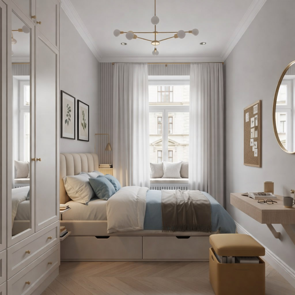 дизайн маленькой спальни