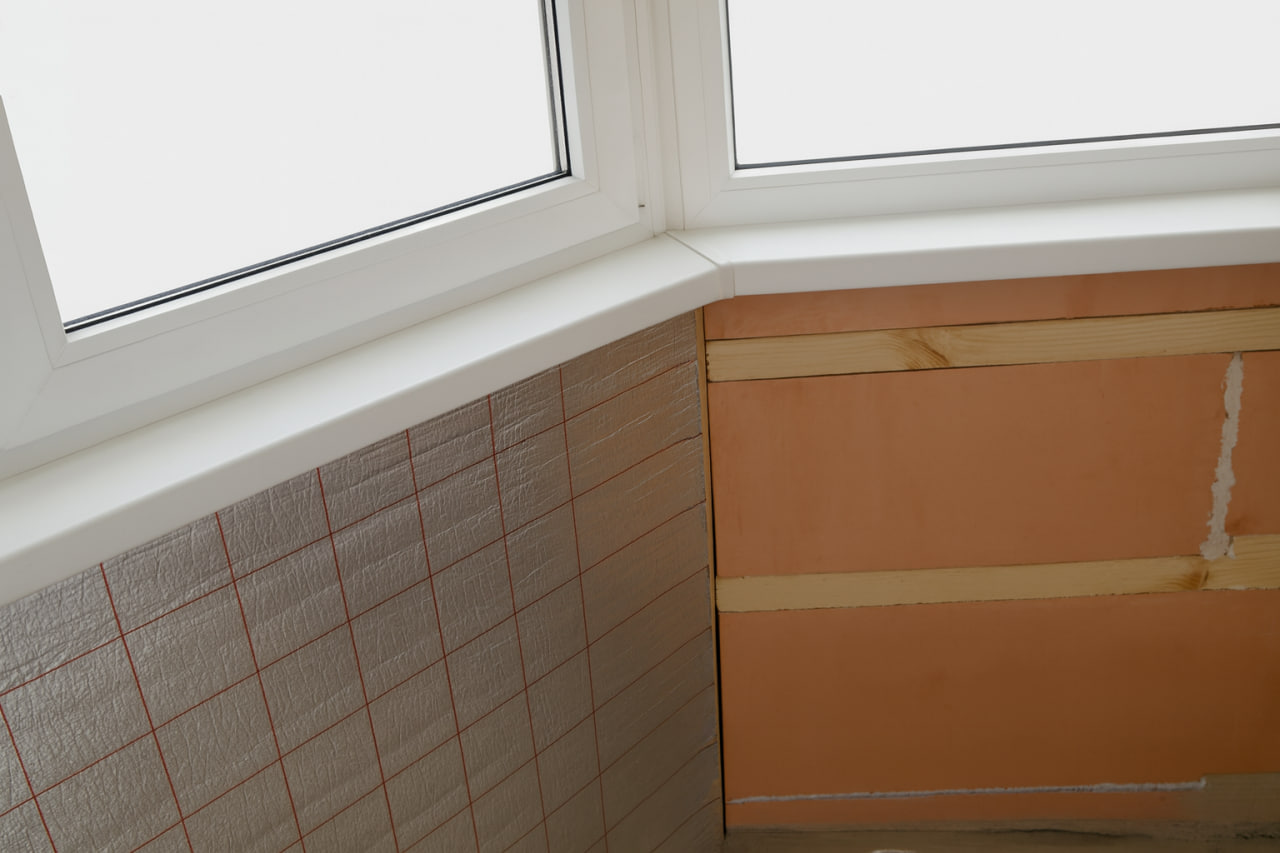 Утепление стен балкона