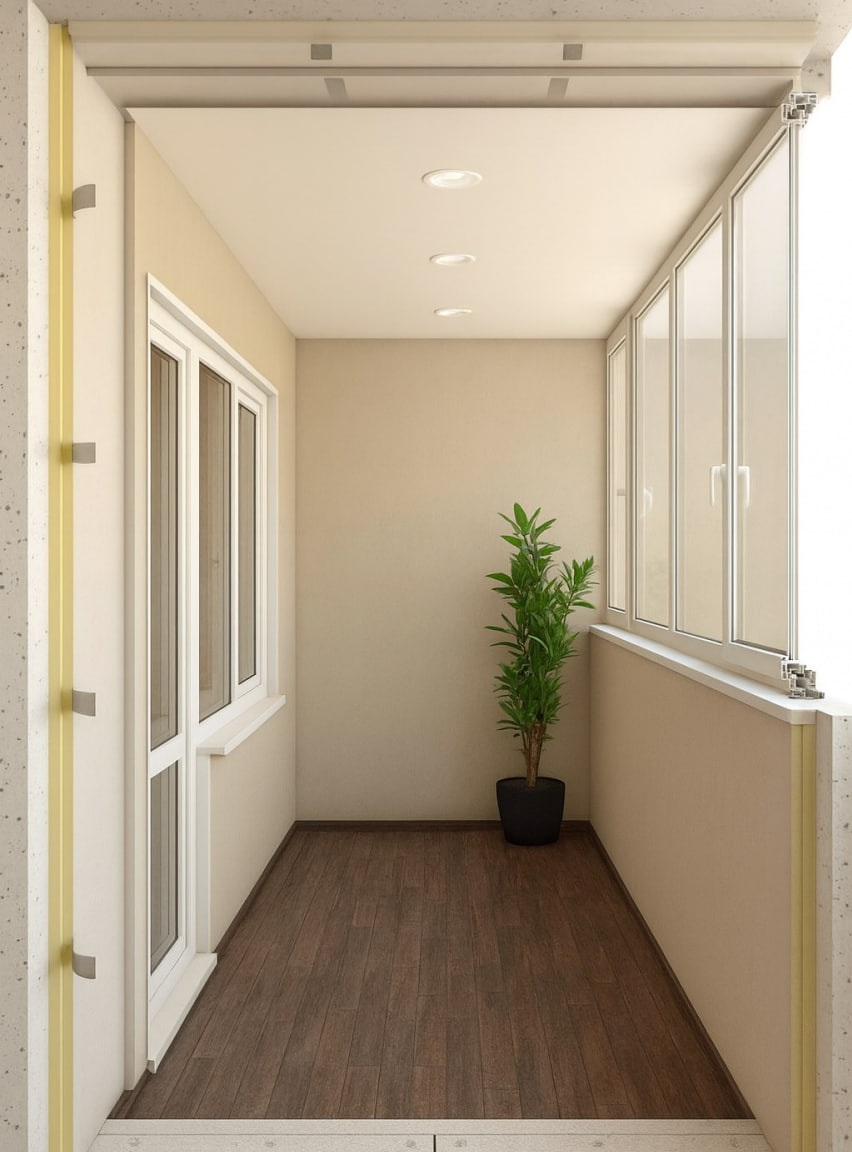 Утепление балкона изнутри